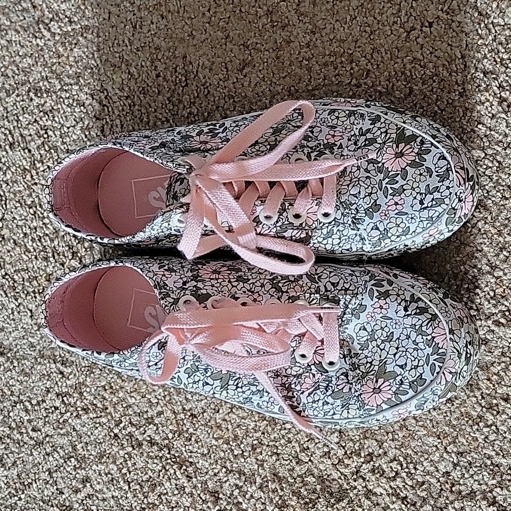 Vans Floral Sneakers Size 6